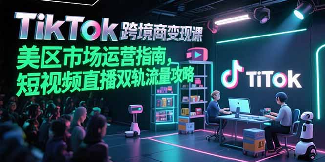 TikTok跨境电商变现课，美区市场运营指南，短视频直播双轨流量攻略-非凡网-资源网-最新项目分享网站