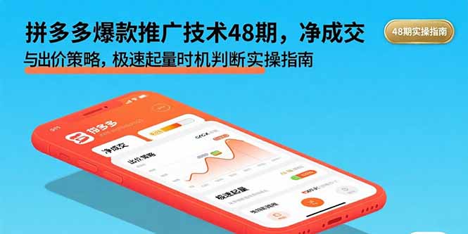 拼多多爆款推广技术48期，净成交与出价策略，极速起量时机判断实操指南-非凡网-资源网-最新项目分享网站