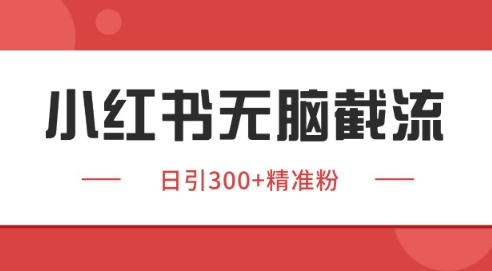 小红书截流同行客源，独家野路子获客玩法 日引200+暴力获客【揭秘】-非凡网-资源网-最新项目分享网站