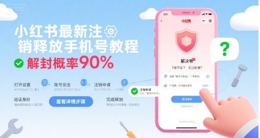 小红书最新注销释放手机号教程，解封概率90%-非凡网-资源网-最新项目分享网站