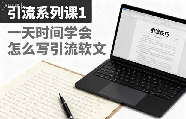 引流系列课1，一天时间学会怎么写引流软文-非凡网-资源网-最新项目分享网站