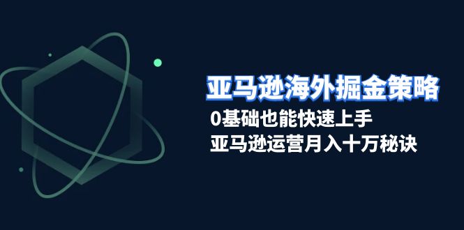 亚马逊海外掘金策略，0基础也能快速上手，亚马逊运营月入十万秘诀-非凡网-资源网-最新项目分享网站