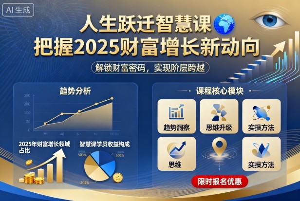人生跃迁智慧课，把据2025财富增长新动向-非凡网-资源网-最新项目分享网站