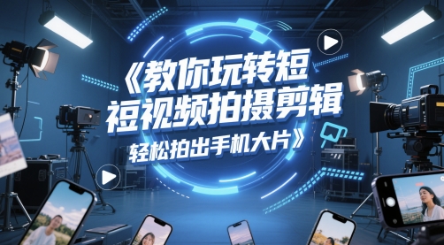 教你玩转短视频拍摄剪辑，轻松拍出手机大片-非凡网-资源网-最新项目分享网站