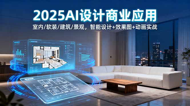 2025AI设计商业应用：室内/软装/建筑/景观，智能设计+效果图+动画实战-非凡网-资源网-最新项目分享网站