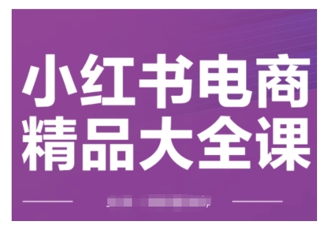小红书电商精品大全课，快速掌握小红书运营技巧，实现精准引流与爆单目标，轻松玩转小红书电商(更新2月)-非凡网-资源网-最新项目分享网站