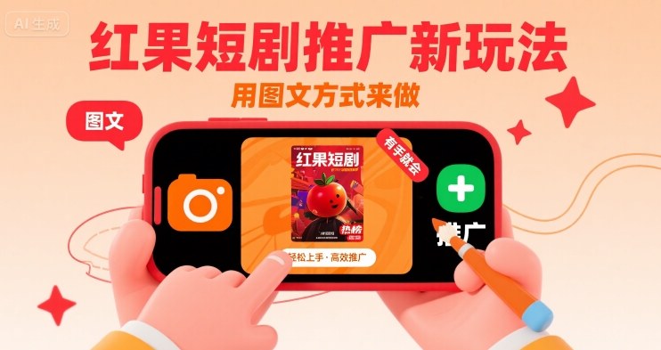 红果短剧推广新玩法，用图文方式来做，有手就会-非凡网-资源网-最新项目分享网站