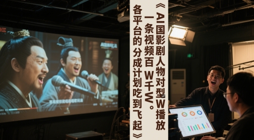 AI三国影视剧人物对口型唱歌玩法，一条视频百W千W播放，各平台的分成计划吃到飞起-非凡网-资源网-最新项目分享网站