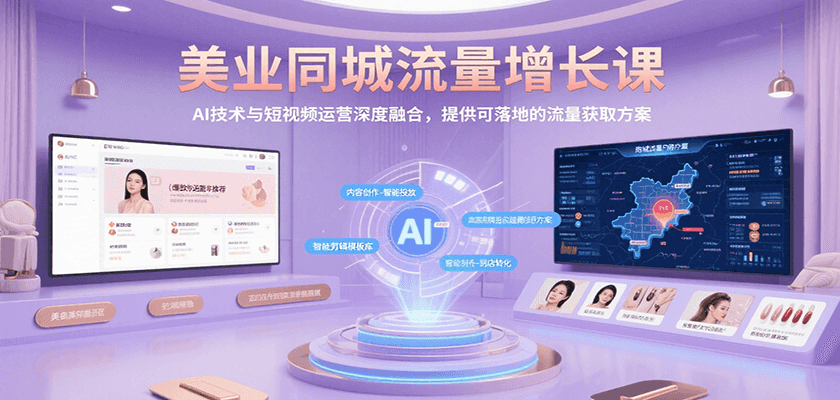 美业同城流量增长课，AI技术与短视频运营深度融合，提供可落地的流量获取方案-非凡网-资源网-最新项目分享网站