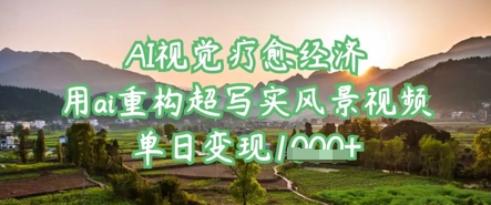 AI视觉疗愈经济：用ai重构超写实风景视频，单日变现多张-非凡网-资源网-最新项目分享网站