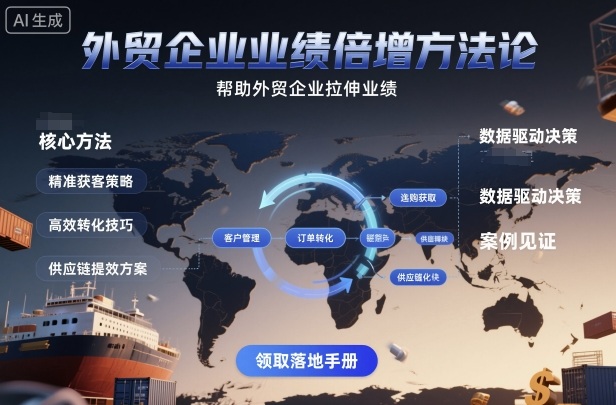 外贸企业业绩倍增方法论，帮助外贸企业拉伸业绩-非凡网-资源网-最新项目分享网站
