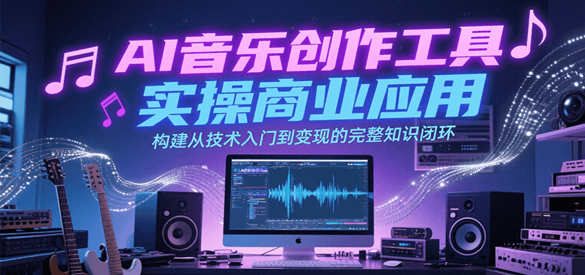 AI音乐创作工具实操商业应用，构建从技术入门到变现的完整知识闭环-非凡网-资源网-最新项目分享网站