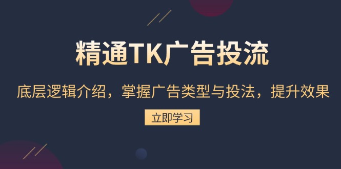 精通TK广告投流：底层逻辑介绍，掌握广告类型与投法，提升效果-非凡网-资源网-最新项目分享网站