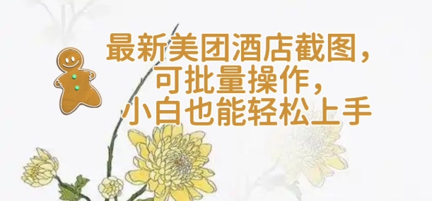 【轻云】最新美团酒店截图，可批量操作，小白也能轻松上手-非凡网-资源网-最新项目分享网站