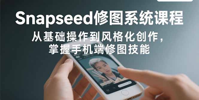Snapseed修图系统课程：从基础操作到风格化创作，掌握手机端修图技能-非凡网-资源网-最新项目分享网站