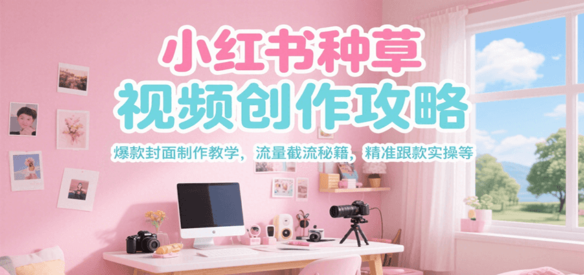 小红书种草视频创作攻略，爆款封面制作教学 ，流量截流秘籍 ，精准跟款实操等-非凡网-资源网-最新项目分享网站