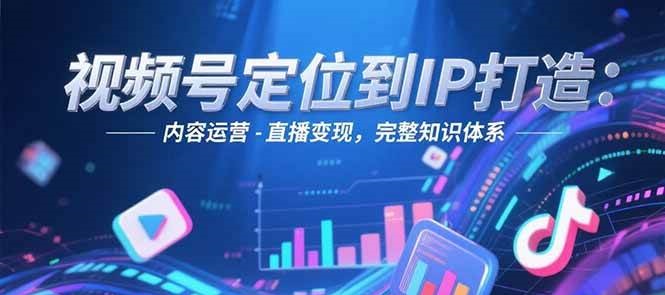 视频号定位到IP打造：账号搭建-内容运营-直播变现，完整知识体系-非凡网-资源网-最新项目分享网站