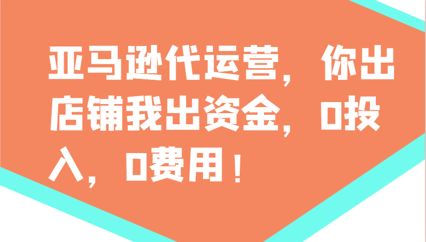 亚马逊代运营，你出店铺我出资金，0投入，0费用，无责任每天300分红，赢亏我承担-非凡网-资源网-最新项目分享网站