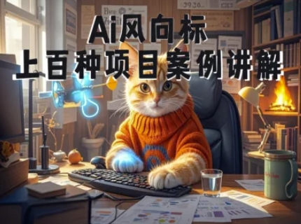 Ai风向标-附100种项目案例玩法-0基础小白到大神ai视频商业应用教学-非凡网-资源网-最新项目分享网站