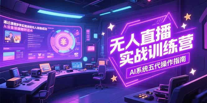 无人直播实操训练营，从设备搭建到话术，AI系统五代操作指南(7月更新-非凡网-资源网-最新项目分享网站