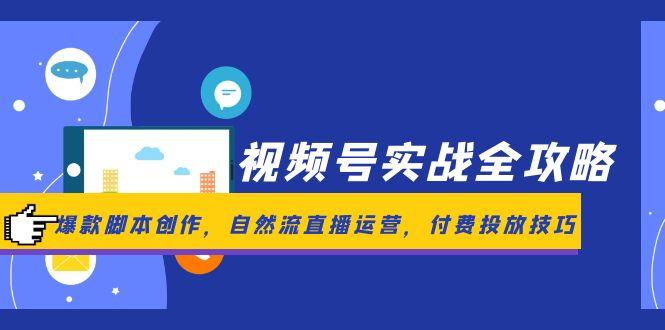 视频号实战全攻略，爆款脚本创作，自然流直播运营，付费投放技巧-非凡网-资源网-最新项目分享网站