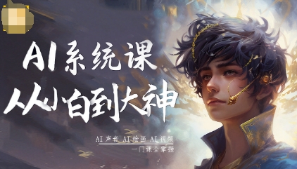 AI系统课程,从小白到大神系统学AI,AI声音-AI绘画-AI视频一门课全掌握-非凡网-资源网-最新项目分享网站