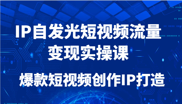IP自发光短视频流量变现实操课，爆款短视频创作IP打造-非凡网-资源网-最新项目分享网站