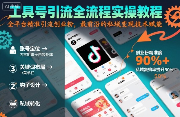 工具号引流全流程保姆级实操教程,全平台精准引流创业粉,最前沿的私域变现技术赋能-非凡网-资源网-最新项目分享网站