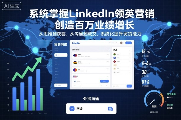 系统掌握LinkedIn领英营销，创造百万业绩增长，从思维到获客，从沟通到成交，系统化提升外贸能力-非凡网-资源网-最新项目分享网站