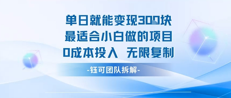 单日就能变现3张最适合小白做的项目0成本投入 无限复制-非凡网-资源网-最新项目分享网站