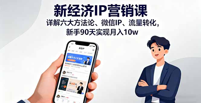 新经济IP营销课：详解六大方法论、微信IP、流量转化，新手90天实现月入10w-非凡网-资源网-最新项目分享网站