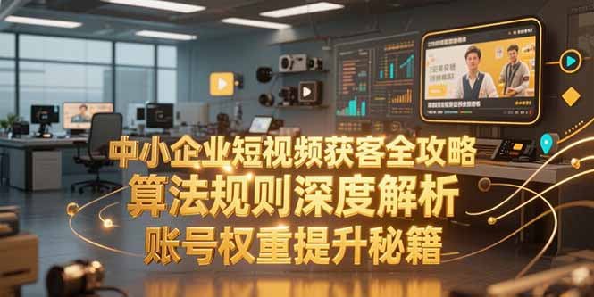 中小企业短视频获客全攻略，算法规则深度解析，账号权重提升秘籍-非凡网-资源网-最新项目分享网站