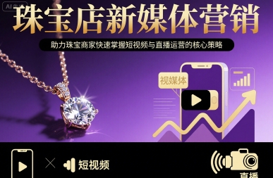 珠宝店新媒体营销，助力珠宝商家快速掌握短视频与直播运营的核心策略-非凡网-资源网-最新项目分享网站