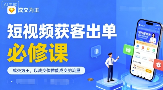 短视频获客出单必修课，成交为王，以成交为导向，直接做能成交的流量-非凡网-资源网-最新项目分享网站