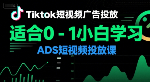 Tiktok短视频广告投放，适合0-1小白学习ADS短视频投放课-非凡网-资源网-最新项目分享网站