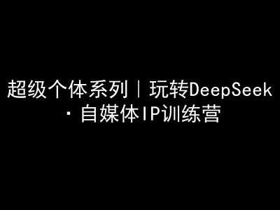 超级个体系列，玩转DeepSeek·自媒体IP训练营，deepseek教程-非凡网-资源网-最新项目分享网站