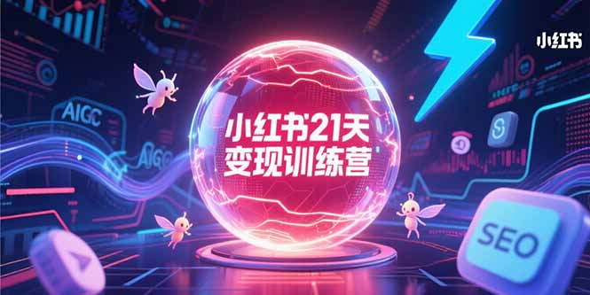 小红书21天变现训练营，AIGC工具高效应用，SEO优化核心技巧-非凡网-资源网-最新项目分享网站